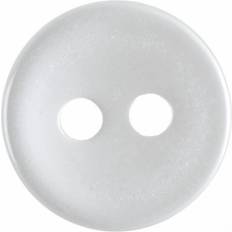 Yarn & Needlework Supplies Hemline Round Basic Buttons White Pack of 13