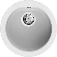 Lavelli di dimensioni standard Elleci Lavello Tondo Incasso Fox Round Granitek Bianco LGFROU68