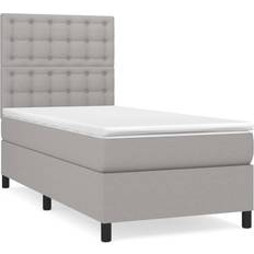 vidaXL mit Matratze Hellgrau 80x200 cm Boxspringbett