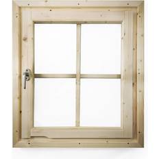 Flügelfenster Karibu Dreh-/Kippfenster für 38/40 mm Wandstärken-naturbelassen Holz Flügelfenster