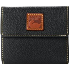 Dooney & Bourke Pebble Grain Small Flap Credit Card Wallet - Black