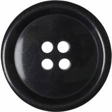 Buttons on sale Hemline Round Plastic Buttons Navy Blue Pack of 2