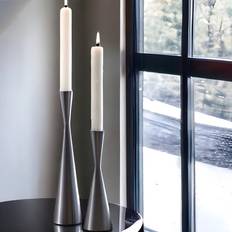 Eadl Conical Dark Silver Ljusstake 26.5cm 2st