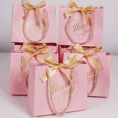 Text & Letters Wrapping Paper & Gift Wrapping Supplies Shein Multicolor Gift Bags With Handles 5.5 x 2.5 x 4.7 Inch