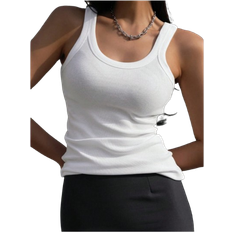 Shein Women's Ribbed Hollow Tank Top, Summer