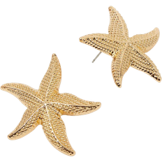 Accessorize Statement Starfish Stud Earrings - Gold