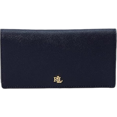 Ralph Lauren Crosshatch Leather Slim Wallet - Refined Navy