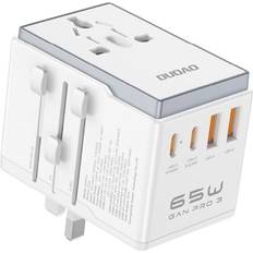 Vita Reseadaptrar Dudao A65Pro Universal Travel Adapter 2x USB-C