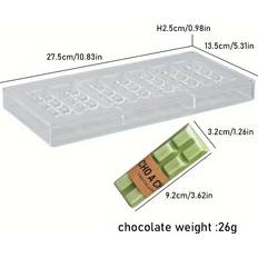 Temu 7-Cavity Block-Shaped Chocolate Molds Chokladform