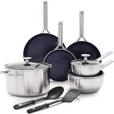 Blue Diamond treskikts nonstick Set med lock 11 delar