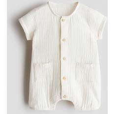 Playsuits Barnkläder H&M Romper I Bomullsmuslin - Beige