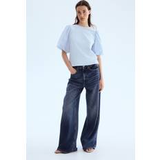 H&M Balloon-Sleeved Top - Blue