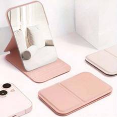 Shein Mini Foldable Standing Mirror - Pink