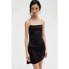 Enfärgade Klänningar H&M Draperad Slipklänning - Svart