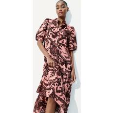 H&M Long Cotton Dress - Pink/Paisley