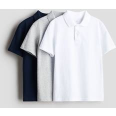 Polo Shirts H&M Boys Cotton Polo Shirts - White