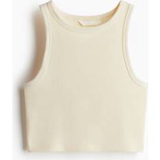 H&M Cropped Vest Top - Blekgul