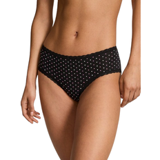 Victoria's Secret The Lacie Cotton Lace Waist Cheeky Panty - Black Dots