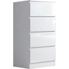 High gloss chest of drawers Fwstyle High Gloss Bedside 4 Drawers Chest of Drawer 40x99cm
