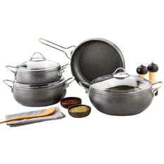 Evimsaray Alya Series 7-Piece Cookware Set with lid 7 Parts