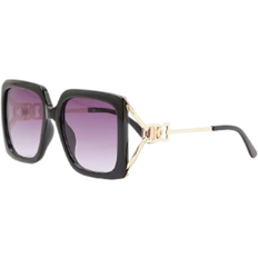 River Island Square Cut Out Sunglasses Black/Purple