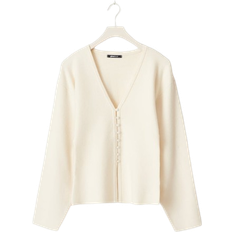 Gina Tricot Shaped Knitted Cardigan - Gardenia
