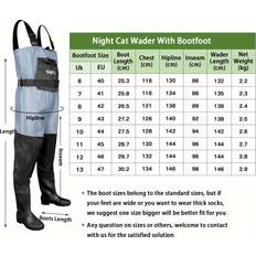 Temu Night Cat Fishing Waders For Men Women 40-47