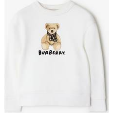 White Sweatshirts Children's Clothing Burberry Childrens Thomas Bear Cotton Sweatshirt - White