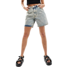 Monki Elfie Regular Fit Denim Shorts - Beige Tint