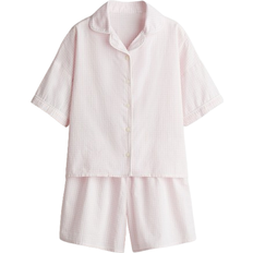 H&M Girls Cotton Poplin Pyjamas - Pink
