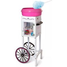 Candyfloss Machines Nostalgia NCCCRT2PKWH Professional Cotton Candy Cart 36 in White