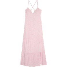 Hollister Open Back Maxi Dress - Light Pink/Floral