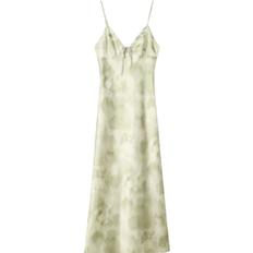 Bershka Satin Midi Dress - Multicolored