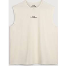 Beige Tank Tops Acid Running Logo Tank