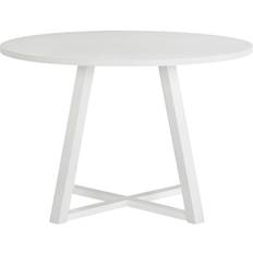 Gracie Oaks Edo White Round Casual T165WH Dining Table 45x45"