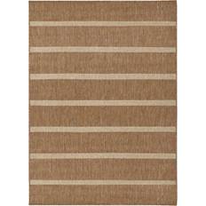 Jute Carpets Yard Tala Stripe Jute Effect Rug 200 x 200 cm Brown, Natural