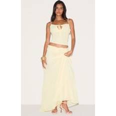 PrettyLittleThing Chiffon Floaty Maxi Skirt - Yellow