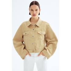 H&M Dam Beige Jeansjacka - Beige
