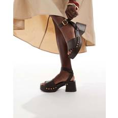 Bershka Shoes Bershka Studded Clogs - Brown