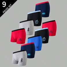 Boxer Shorts Shein Youth Teen Boys Comfortable Boxer Briefs With Tracksuits - 9pcs/Pack