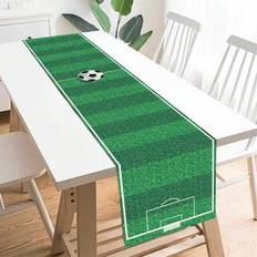 Multicoloured Tablecloths Shein Football Theme Table Runner 180 x 35 cm Polyester Tablecloth
