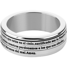 Anti stress ring Seizmont Enthumema Spanish Lord's Prayer Anti Stress Ring - Silver