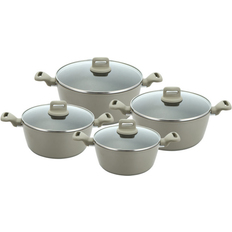 Sq Professional Zoya Non-Stick Aluminum Grey Cookware Set with lid 8 Parts
