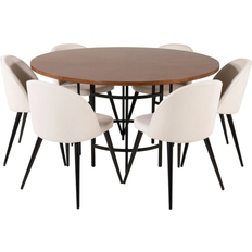 Trä Bordsgrupper Ebuy24 Copenhagen Brown Bordsgrupp 140cm 7st