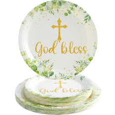 Shein Disposable Plates God Bless One-Time Use 9" 10pcs