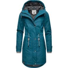 Peak Time Women's Stylish Tailored Raincoat - Petrol