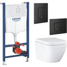 Grohe Toilets Grohe Euro Alpine White Wall Hung Oval Toilet