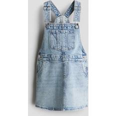 H&M Girls Blue Denim Dungaree Dress - Blue