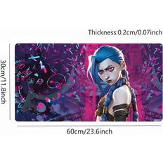 Temu Large Anime Gaming Mouse Pad With Blue-haired Character