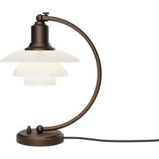 Louis Poulsen Bordlamper Louis Poulsen PH 2/2 Luna Aged Brass/Opal Glass Bordlampe
